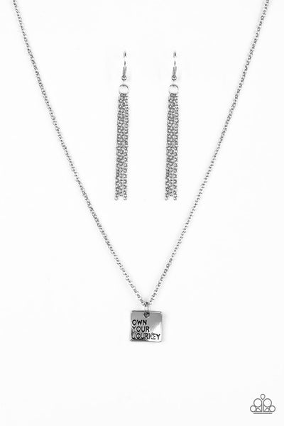 Paparazzi Accessories Own Your Journey - Silver Necklace & Earrings 