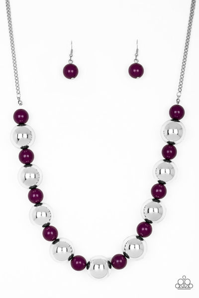 Paparazzi Accessories Top Pop - Purple Necklace & Earrings 