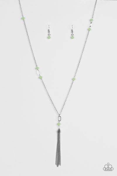 Paparazzi Accessories Vienna Voyage - Green Necklace & Earrings 