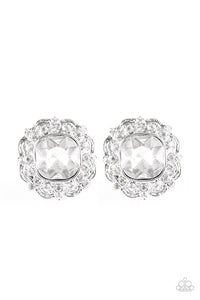 Paparazzi Accessories Starry Starlet - White Earrings 
