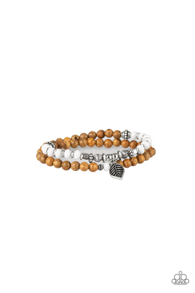 Paparazzi Accessories Wonderfully Woodland - White Bracelet 