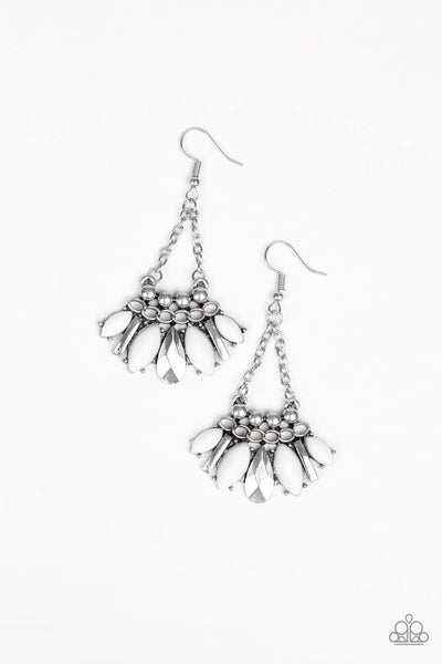 Paparazzi Accessories Terra Tribe White Earrings 