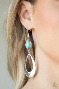 Paparazzi Accessories Badlands Baby - Blue Earrings 