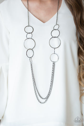 Paparazzi Accessories Ring In The Radiance - Black Necklace & Earrings 