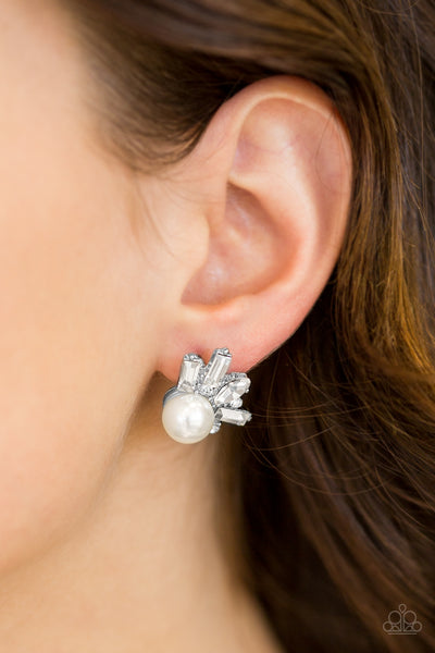 Paparazzi Accessories Radical Radiance - White Post Earrings 