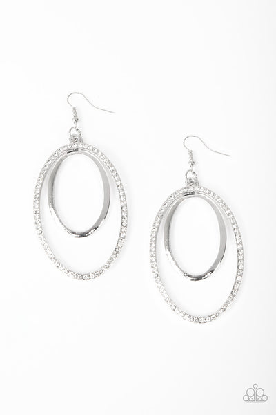 Paparazzi Accessories Wrapped In Wealth - White Earrings 