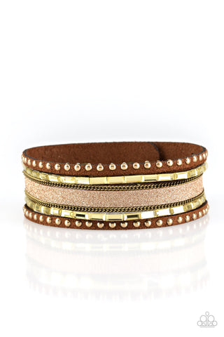 Paparazzi Accessories Seize The Sass - Brass Bracelet 