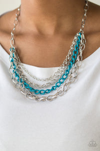 Paparazzi Accessories Color Bomb - Blue Necklace & Earrings 