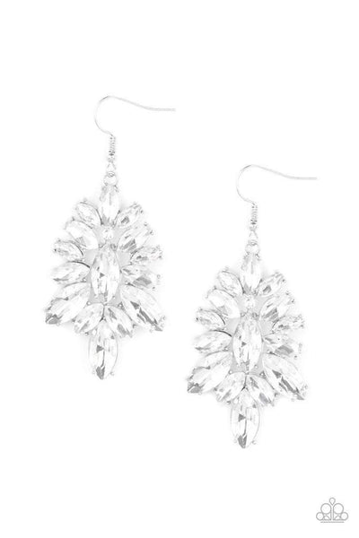 Paparazzi Accessories Billion Dollar Boss - White Earrings 