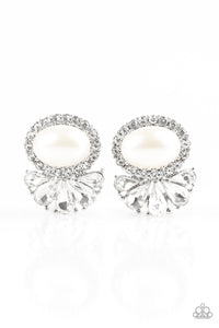 Paparazzi Accessories Happily Ever After-Glow - White Post Earrings 