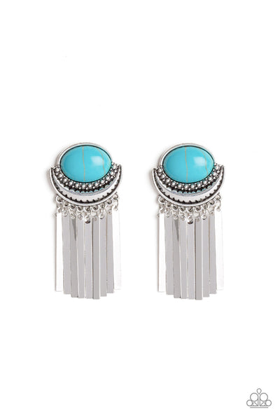 Paparazzi Accessories Monsoon Season - Blue Earrings 