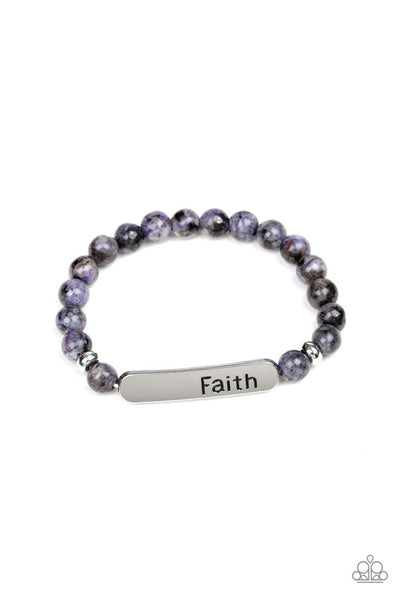 Paparazzi Accessories Faith In All Things - Purple Bracelet 