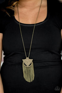 Paparazzi Necklace Hunt Or Be Hunted - Brass