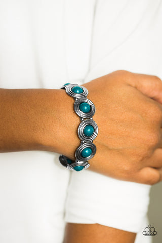 Paparazzi Accessories Adventurously Amazon - Blue Bracelet 