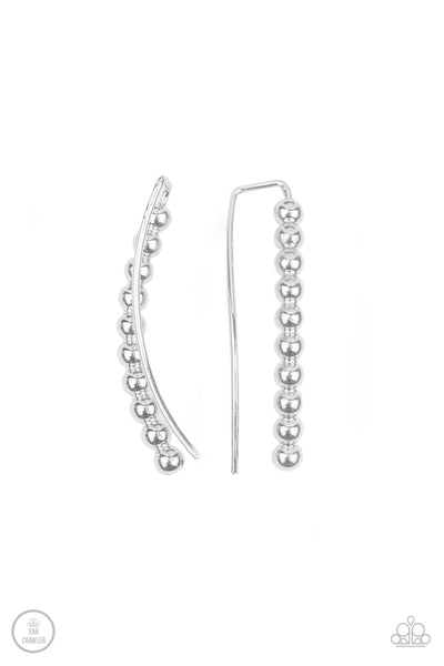 Paparazzi Accessories Climb On - Silver Earrings Ear Crawlers