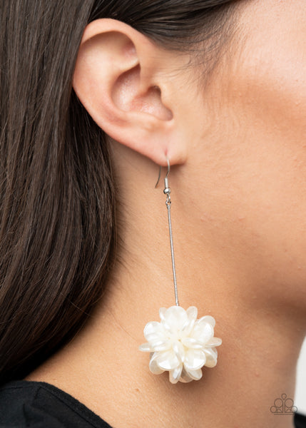 Paparazzi Accessories Swing Big - White Earrings 