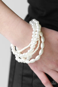Paparazzi Accessories Marvelously Mumbai - White Bracelet 