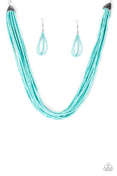 Paparazzi Accessories Wide Open Spaces - Blue Necklace & Earrings 