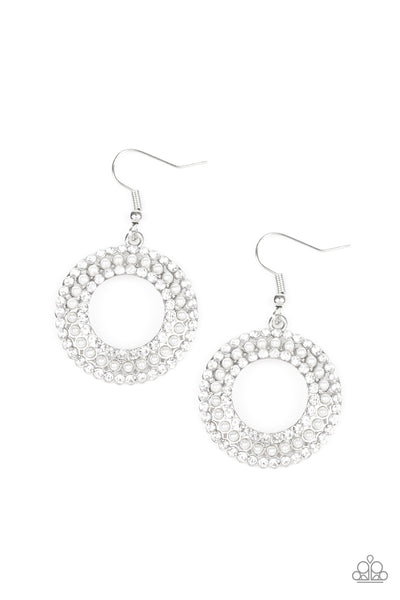 Paparazzi Accessories Sparkle Splurge - White Earrings 