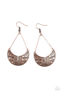 Paparazzi Accessories Trading Post Trending - Copper Earrings 