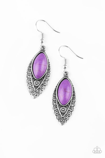 Paparazzi Accessories Desert Garden - Purple Earrings 