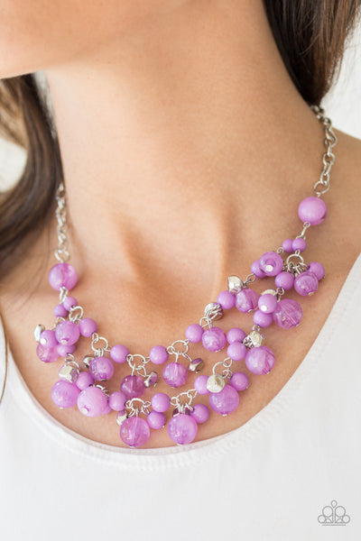 Paparazzi Accessories Gone Sailing - Purple Necklace & Earrings 