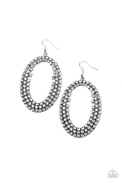 Paparazzi Accessories Radical Razzle - White Earrings 