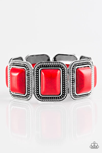 Paparazzi Accessories Cowgirl Chic - Red Bracelet 