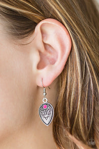 Paparazzi Accessories Distance PASTURE - Pink Earrings 