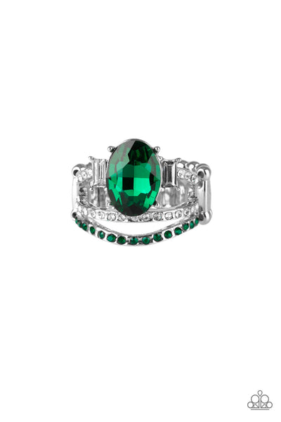 Paparazzi Accessories Spectacular Sparkle - Green Ring