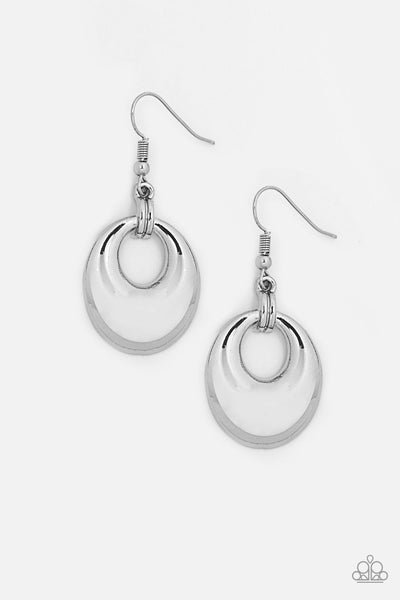 Paparazzi Accessories In The BRIGHT Place At The BRIGHT Time - Silver Earrings 