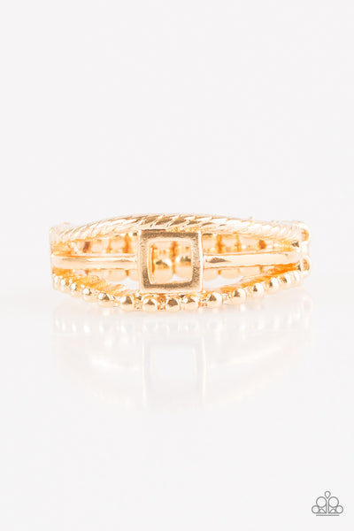 Paparazzi Accessories A Square Deal - Gold Ring