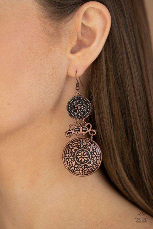 Paparazzi Accessories Garden Adventure - Copper Earrings 