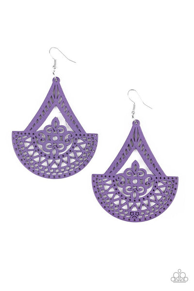 Paparazzi Accessories - Tiki Sunrise - Purple Earrings