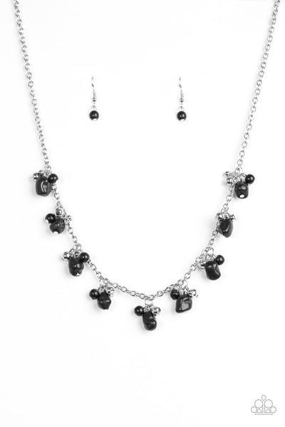 Paparazzi Accessories Rocky Mountain Magnificence - Black Necklace & Earrings 