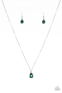 Paparazzi Accessories Classy Classicist - Green Necklace & Earrings 