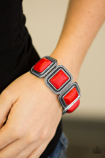 Paparazzi Accessories Cowgirl Chic - Red Bracelet 