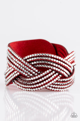 Paparazzi Accessories Big City Shimmer - Red Bracelet 