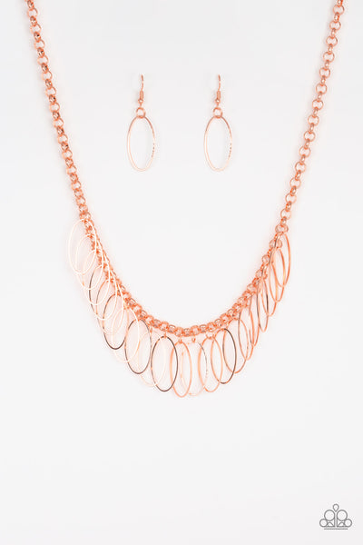 Paparazzi Accessories Fringe Finale - Copper Necklace & Earrings 