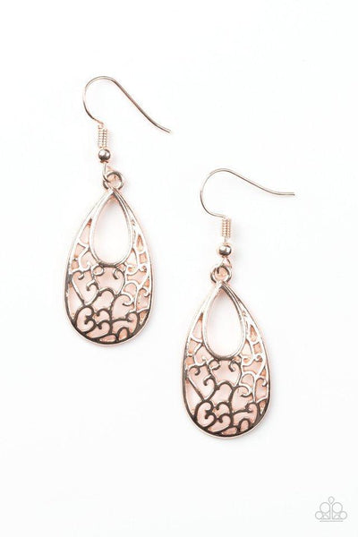 Paparazzi Accessories Always Be Vine Rose Gold Earrings