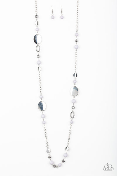 Paparazzi Accessories Serenely Springtime - Silver Necklace & Earrings 