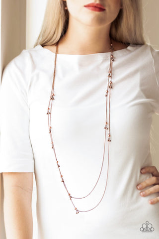 Paparazzi Accessories Ultrawealthy - Copper Necklace & Earrings 
