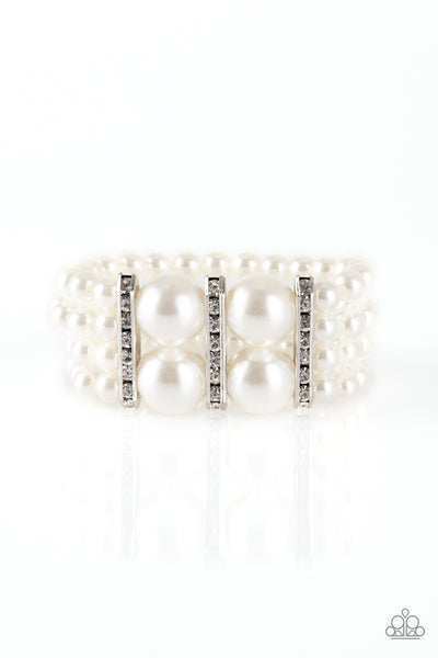 Paparazzi Accessories Romance Remix - White Bracelet 