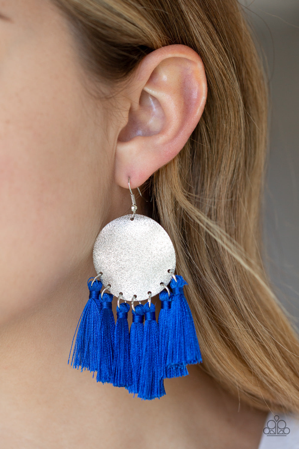 Paparazzi Accessories Tassel Tribute - Blue Earrings 