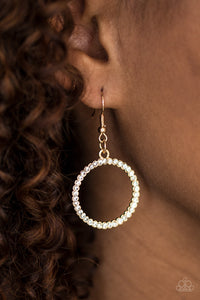 Paparazzi Accessories Champagne Chic - Gold Earrings 
