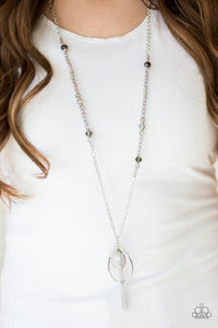 Paparazzi Accessories Teardroppin Tassels - Silver Necklace & Earrings 