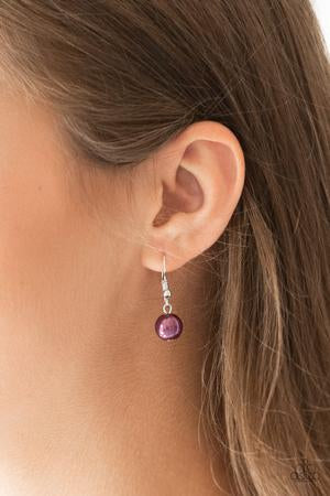 Paparazzi Accessories - Uptown Talker - Purple Necklace & Earrings 