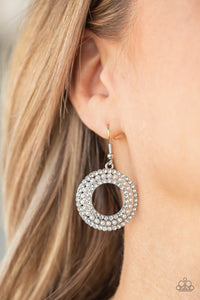 Paparazzi Accessories Sparkle Splurge - White Earrings 