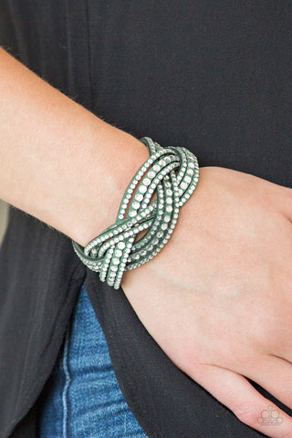 Paparazzi Accessories Bring On The Bling - Green Bracelet 