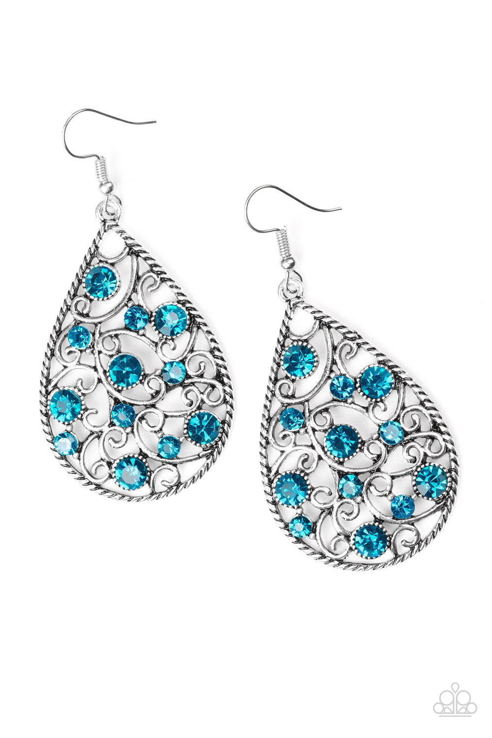 Paparazzi Accessories Certainly Courtier - Blue Earrings 